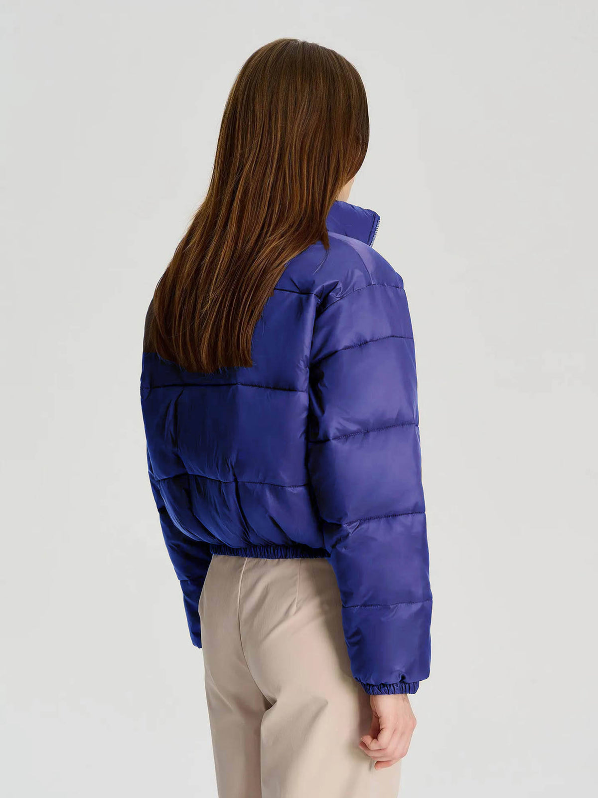 Women White Full Sleeve Solid Puffer Jacket | JC78 - view 23
