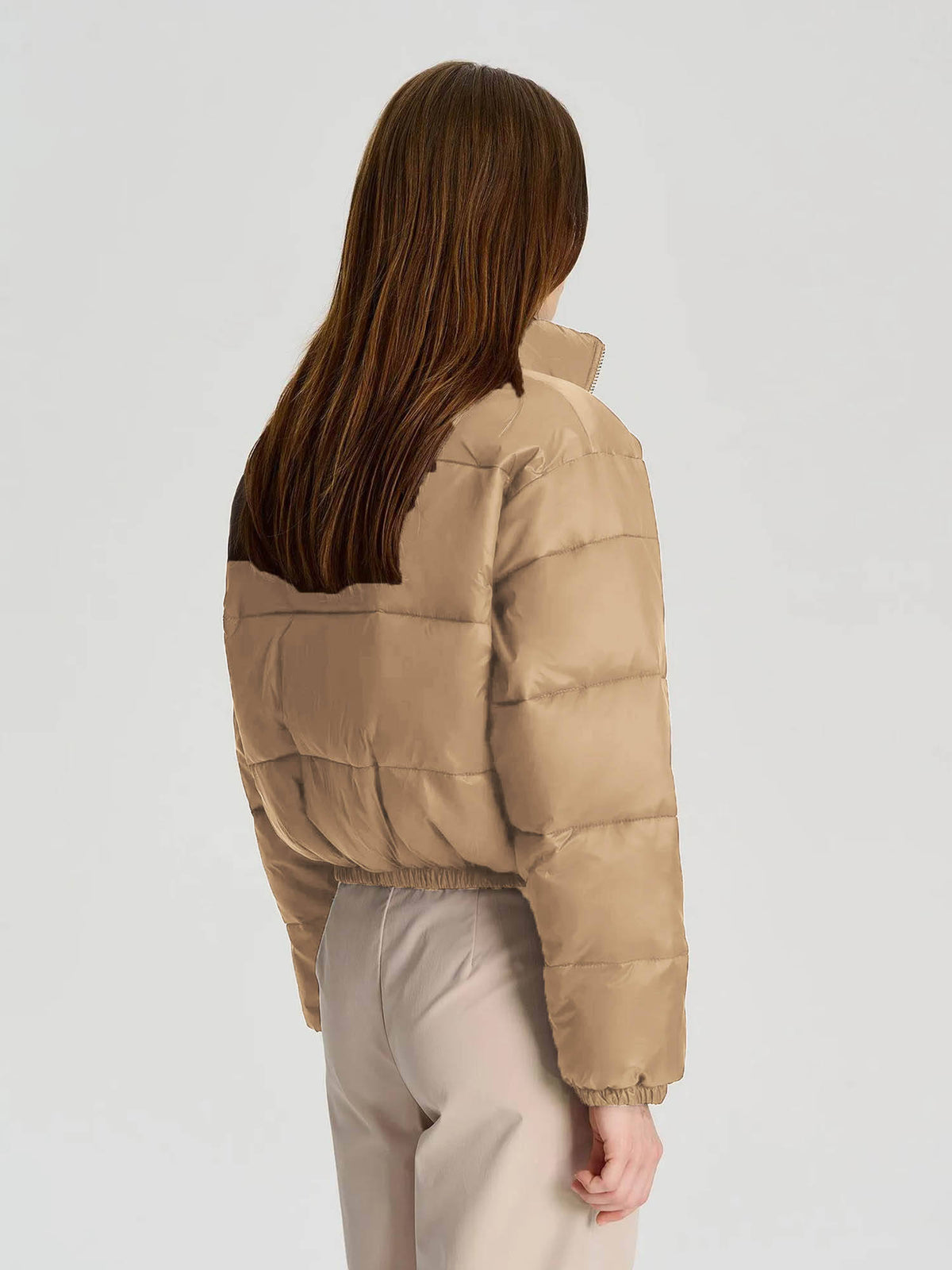 Women White Full Sleeve Solid Puffer Jacket | JC78 - view 26