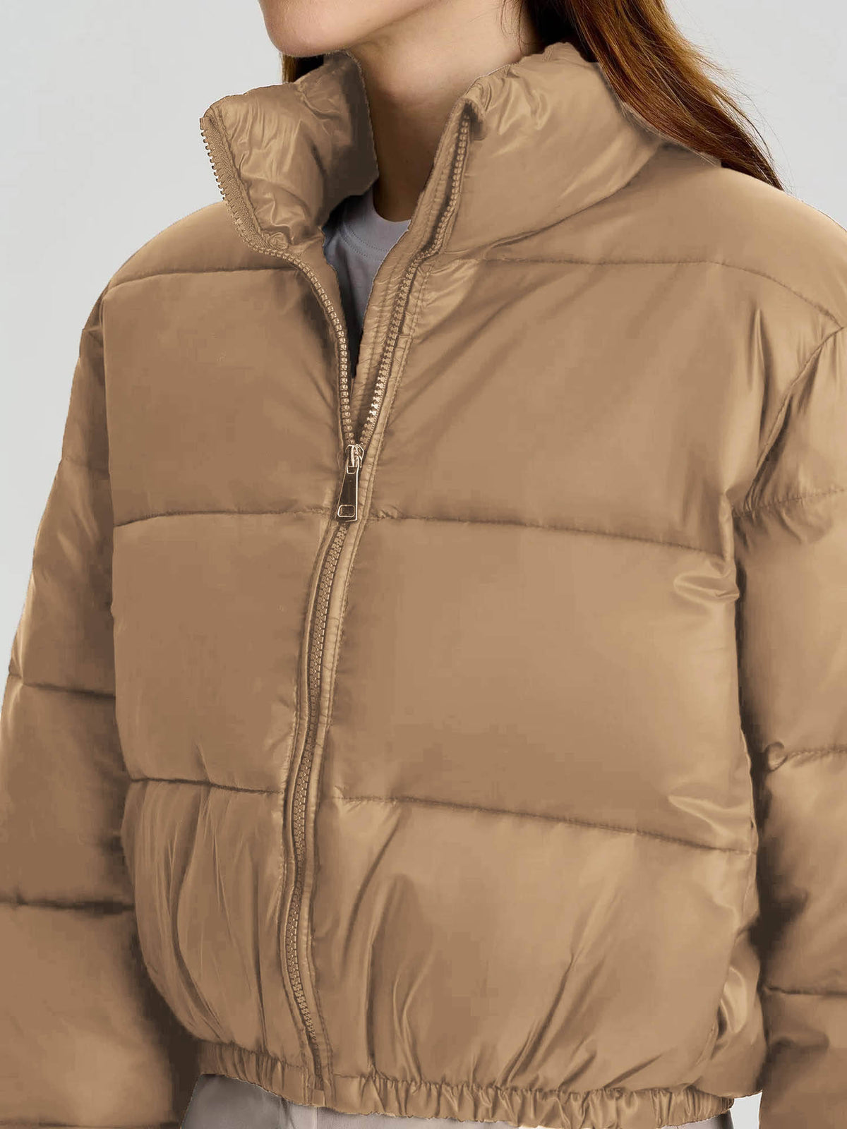 Women White Full Sleeve Solid Puffer Jacket | JC78 - view 30