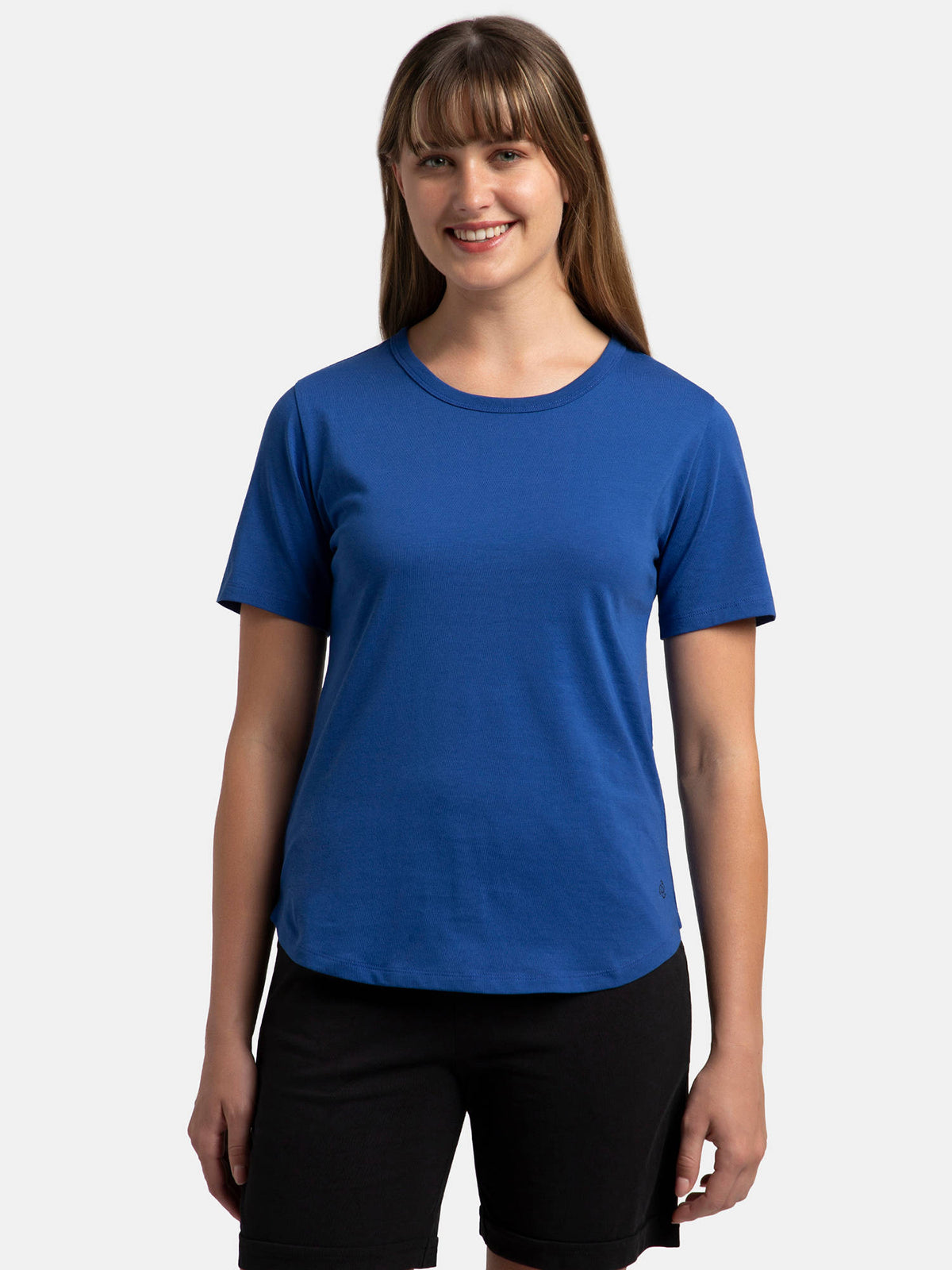 AW88 Women Cotton Rich Relaxed Fit Curved Hem Styled T-Shirt - Wild Ginger | TS56 - view 41
