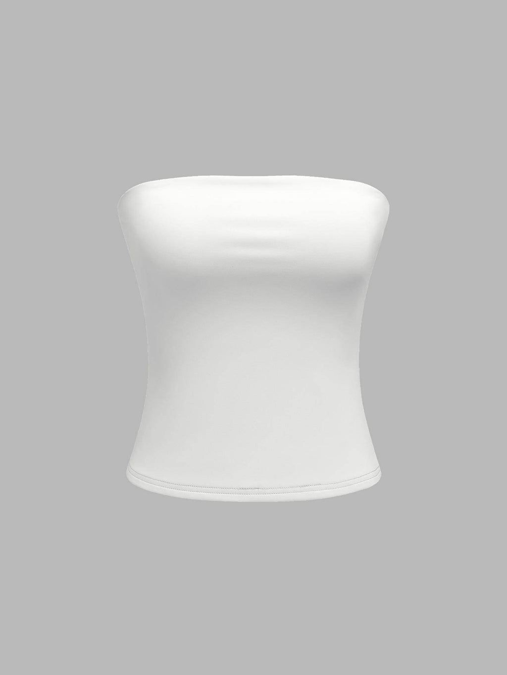 Red Contour Double Layered Strapless Solid Tube Top | TT90 - view 19
