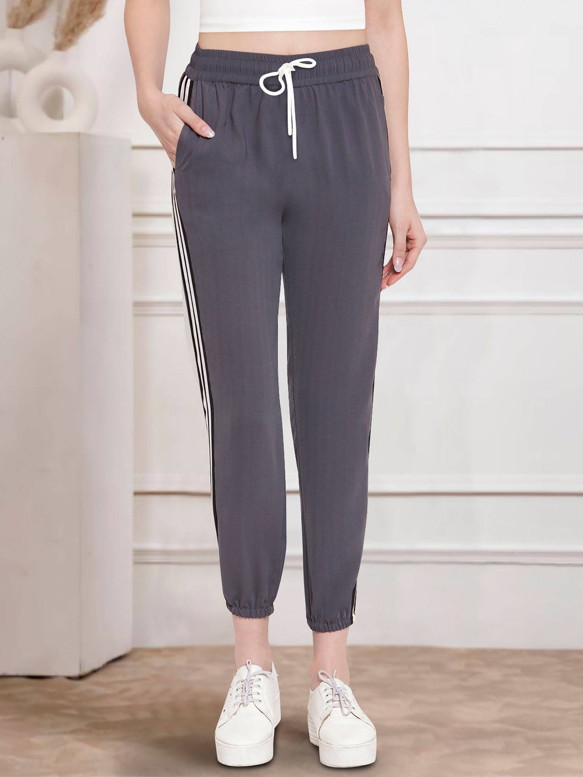 Grey Women Joggers | WJ89 - view 1