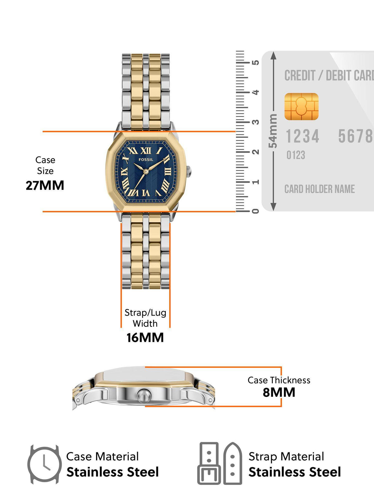 Harlow Two Tone Women Quartz Watch (Es5480) | W92 - view 5