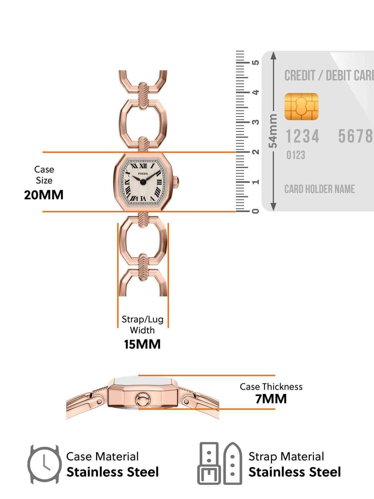 Harlow Rose Gold Toned Women Quartz Watch (Es5484) | W92 - view 5