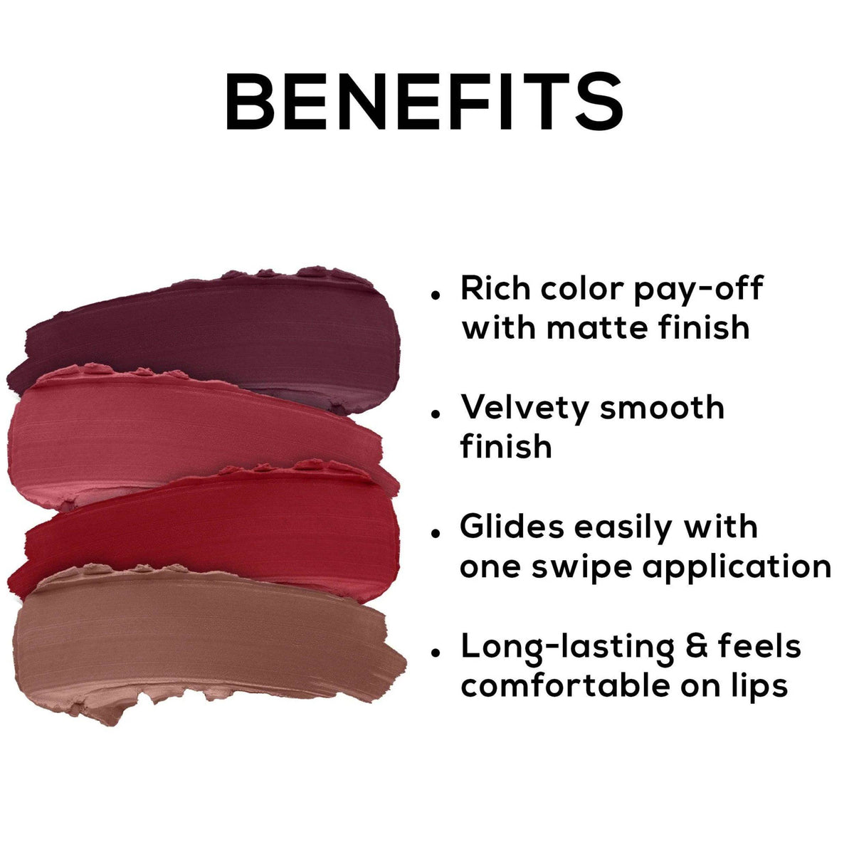 RENEE Very Matte Lipstick Combo- Essentials, Pack Of 4, Full Coverage, Long Lasting, Weightless | L12 - view 2