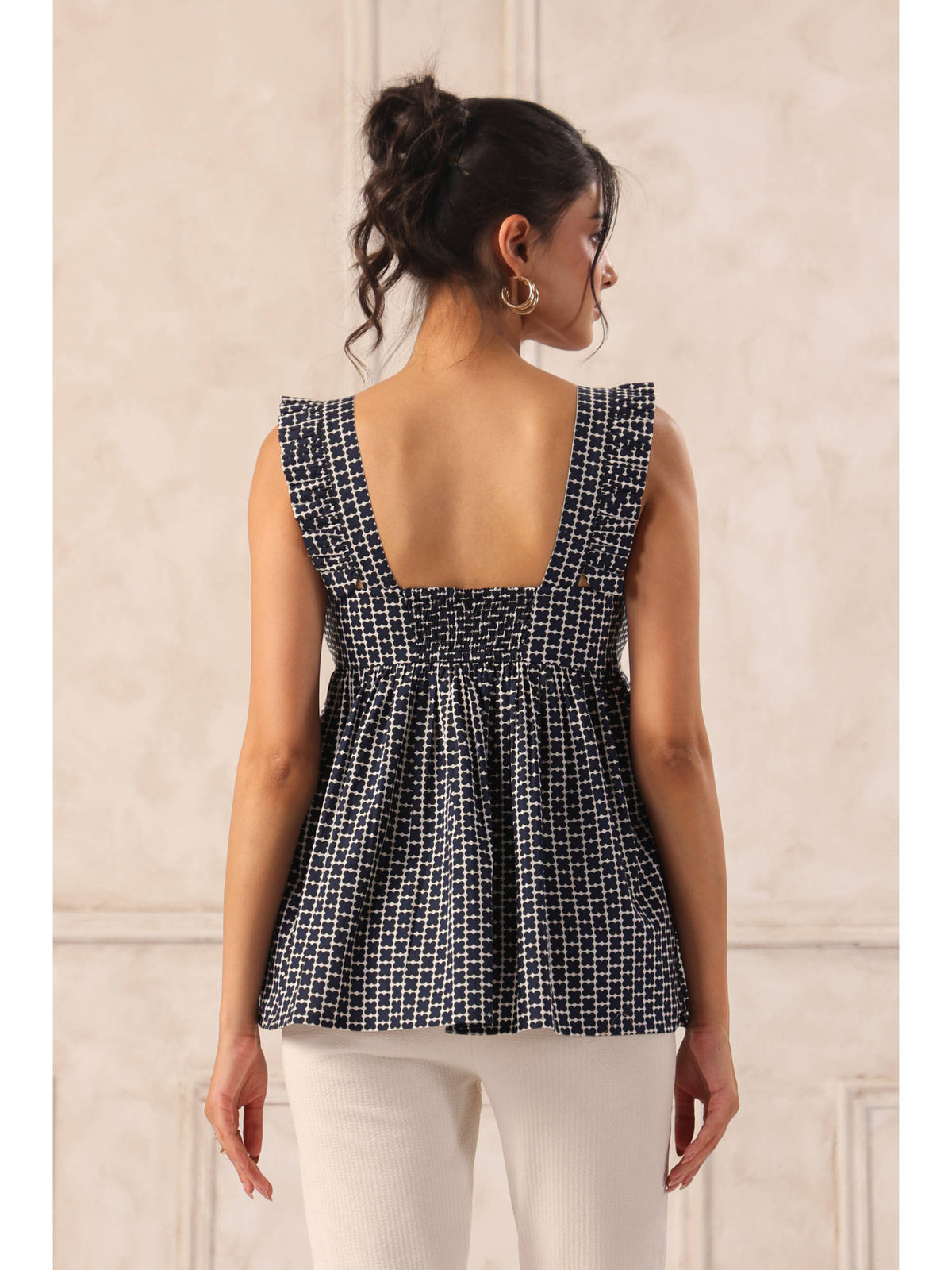 Peplum Top With Frill | pt51 - view 3