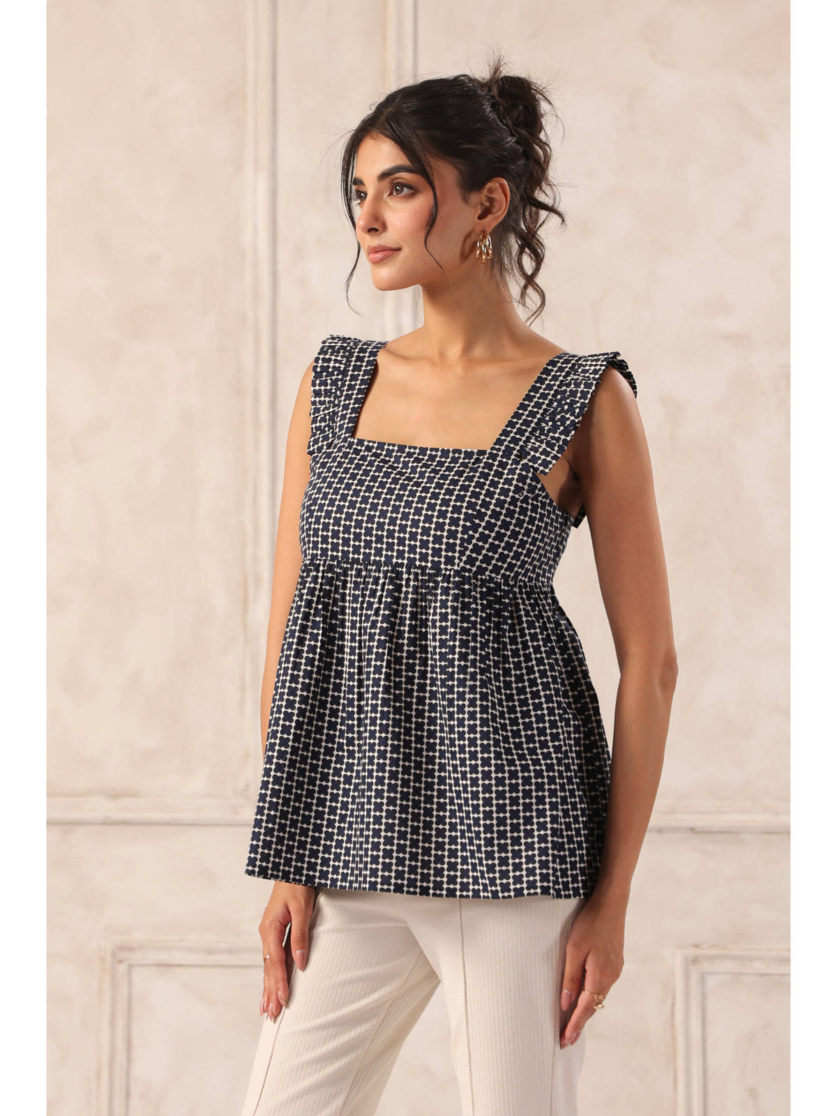 Peplum Top With Frill | pt51 - view 4