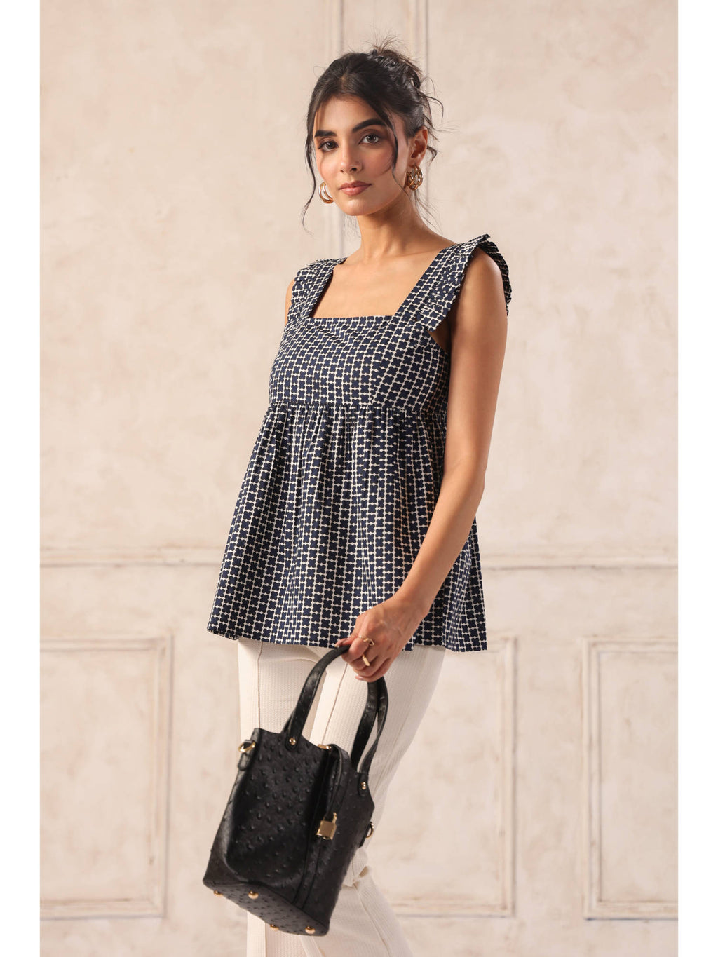 Peplum Top With Frill | pt51 - view 7