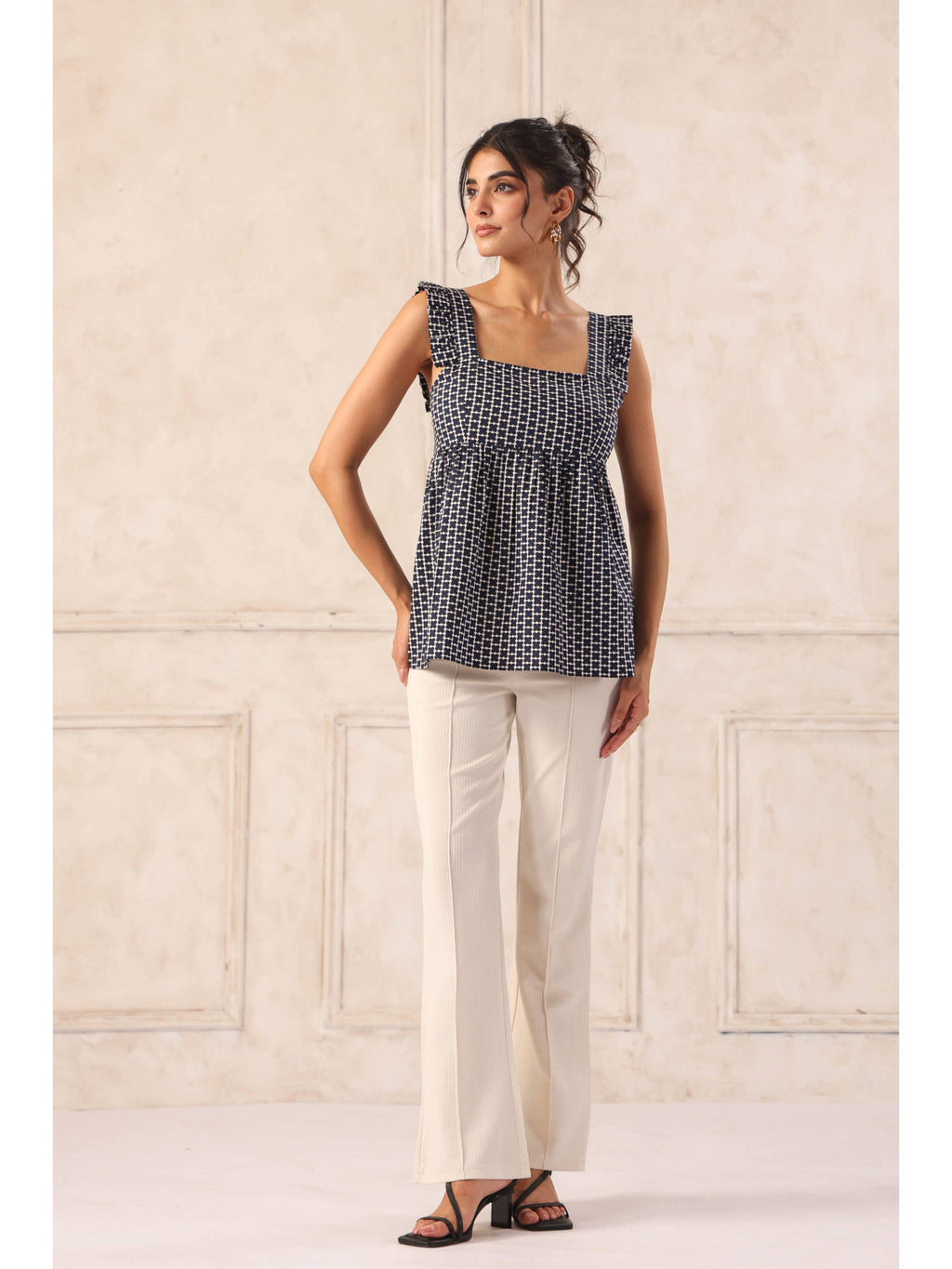 Peplum Top With Frill | pt51 - view 9
