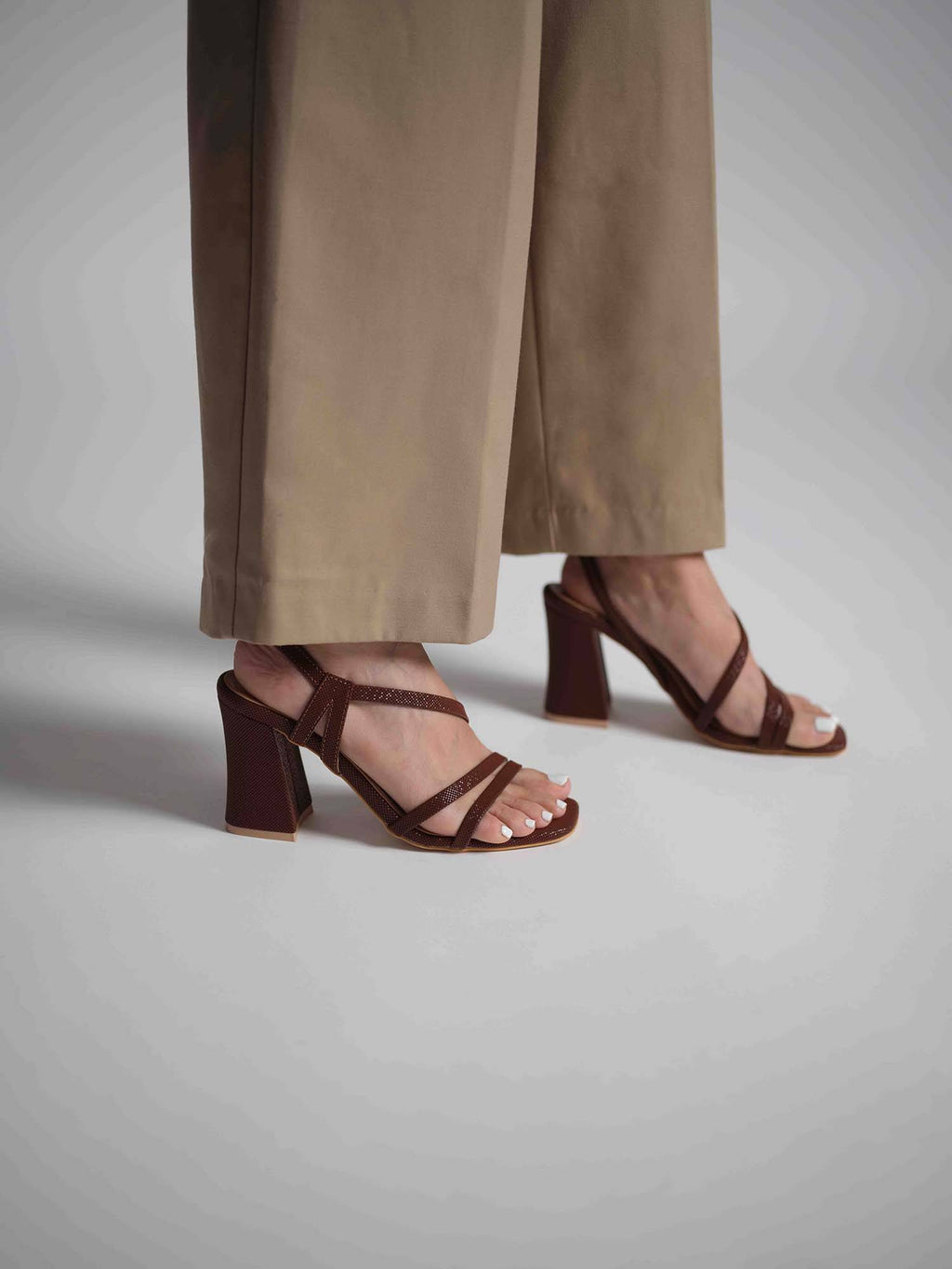 Tova Brown Strappy Heels | H78 - view 1
