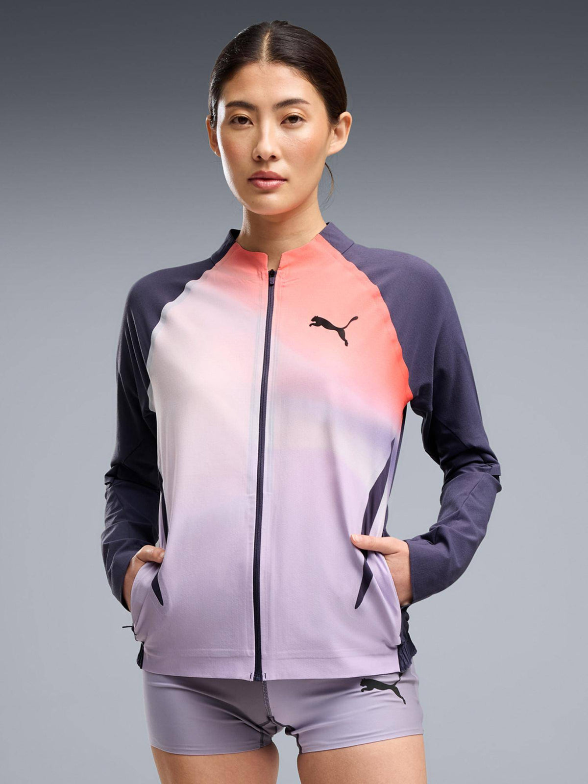Lightspeed Ultraweave Women's Colorblock Running Purple Jacket | JK12 - view 1