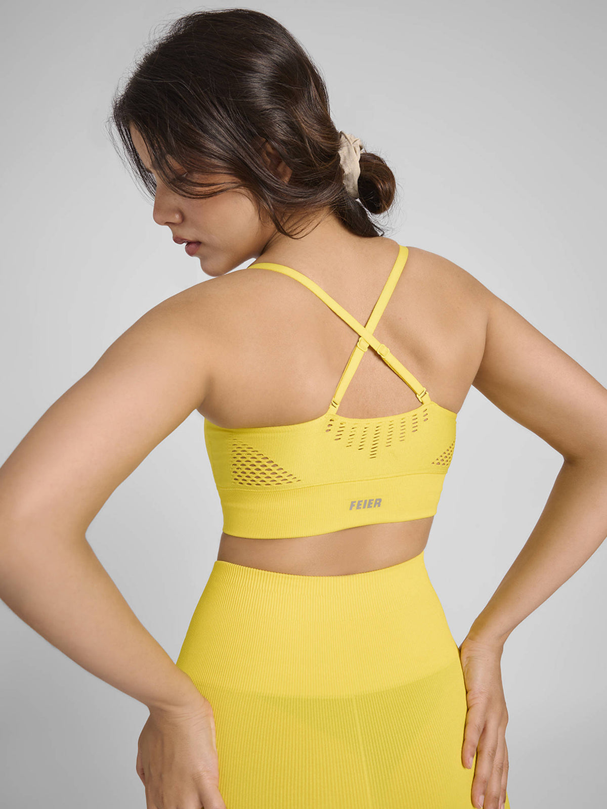 Navy Blue Breeze Bandeau Sports Bra | sb09 - view 13