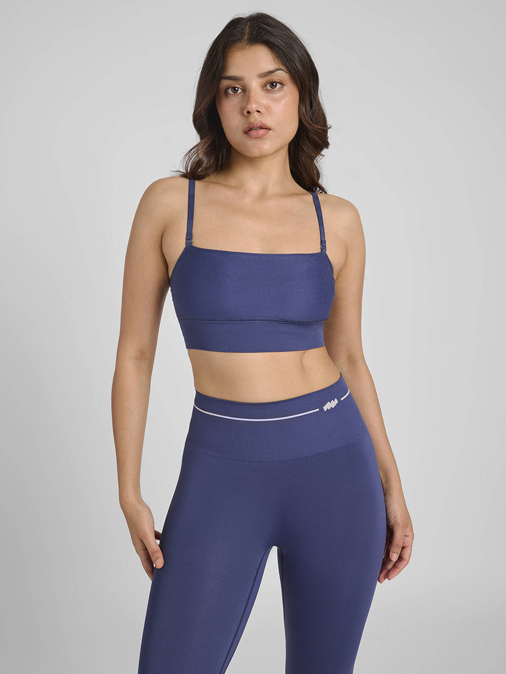 Navy Blue Breeze Bandeau Sports Bra | sb09 - view 5