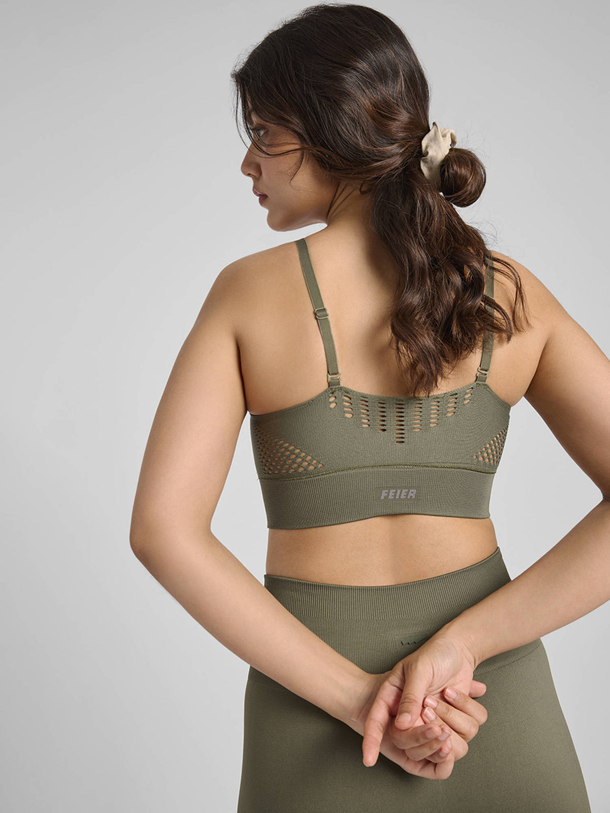 Navy Blue Breeze Bandeau Sports Bra | sb09 - view 7