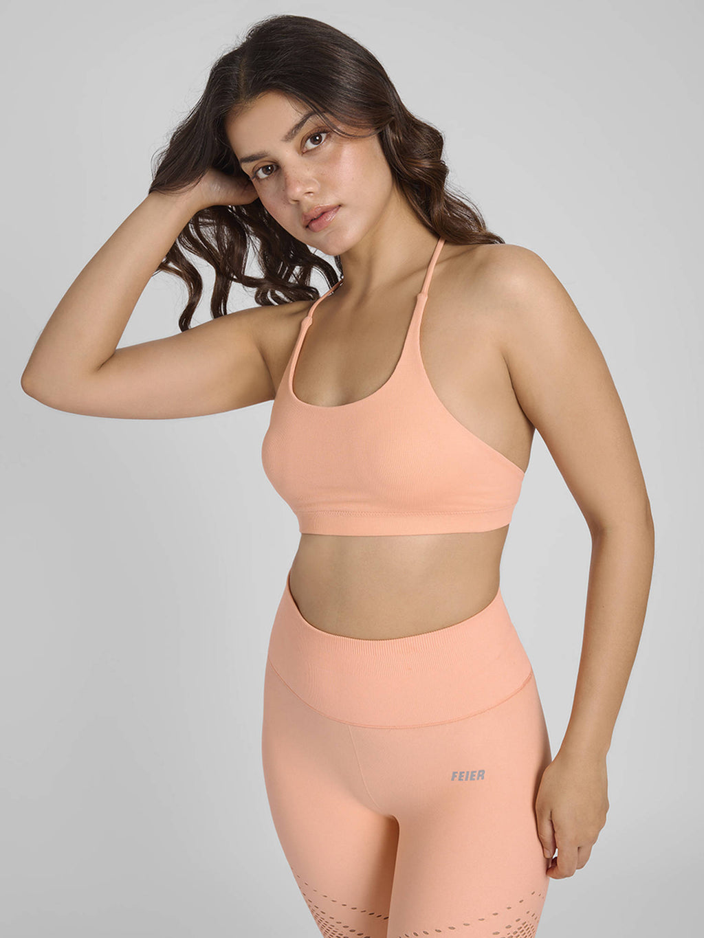 Blue Aura Strappy Sports Bra | sb09 - view 30