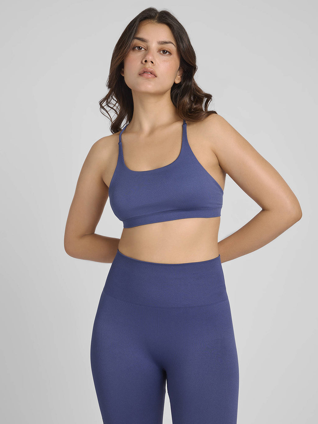 Blue Aura Strappy Sports Bra | sb09 - view 17