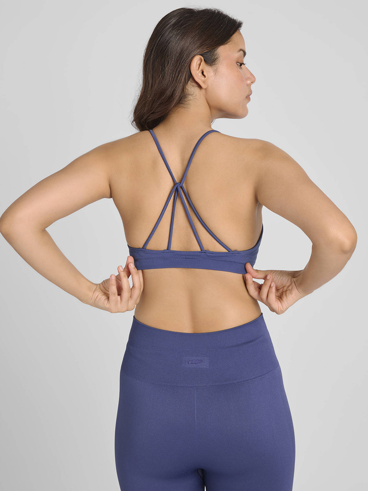 Blue Aura Strappy Sports Bra | sb09 - view 18