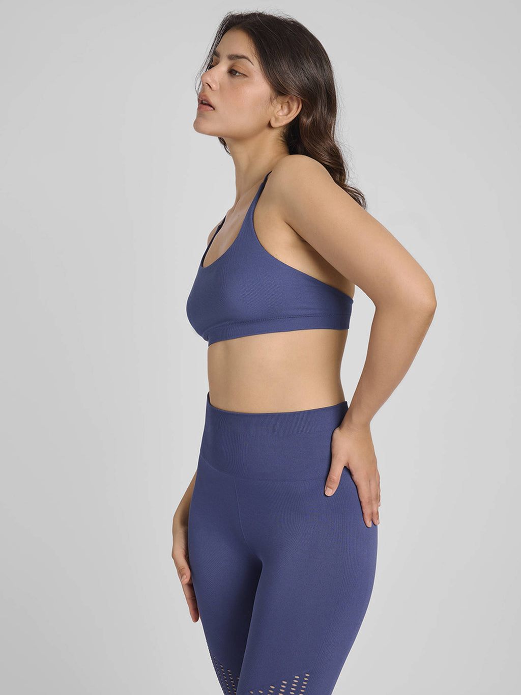 Blue Aura Strappy Sports Bra | sb09 - view 19
