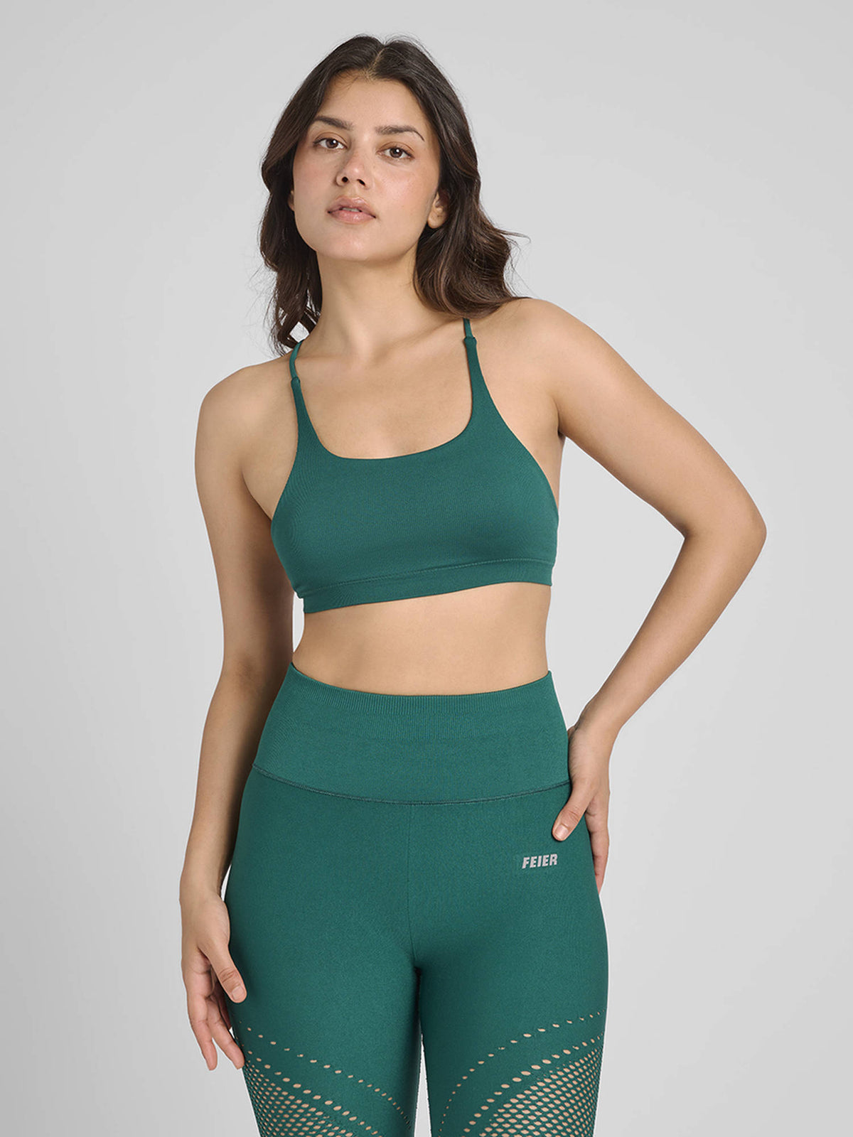 Blue Aura Strappy Sports Bra | sb09 - view 11