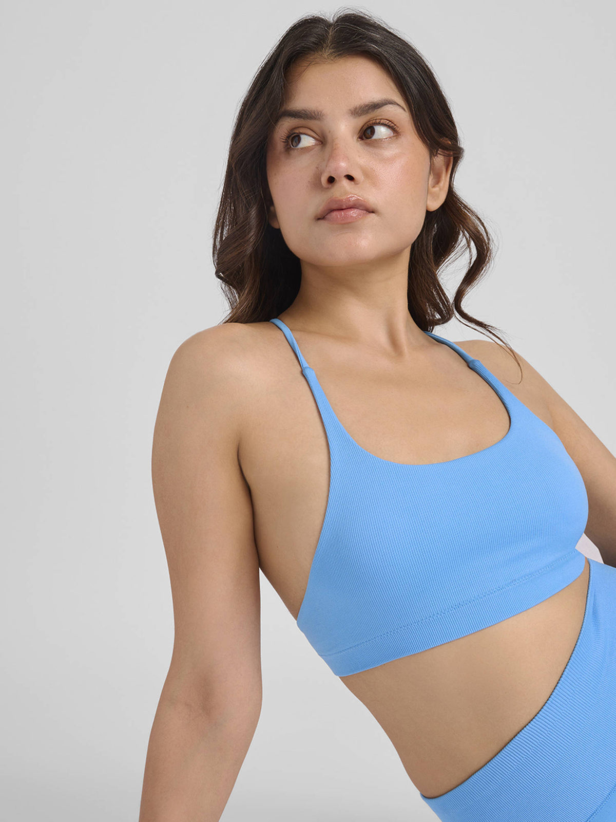 Blue Aura Strappy Sports Bra | sb09 - view 5