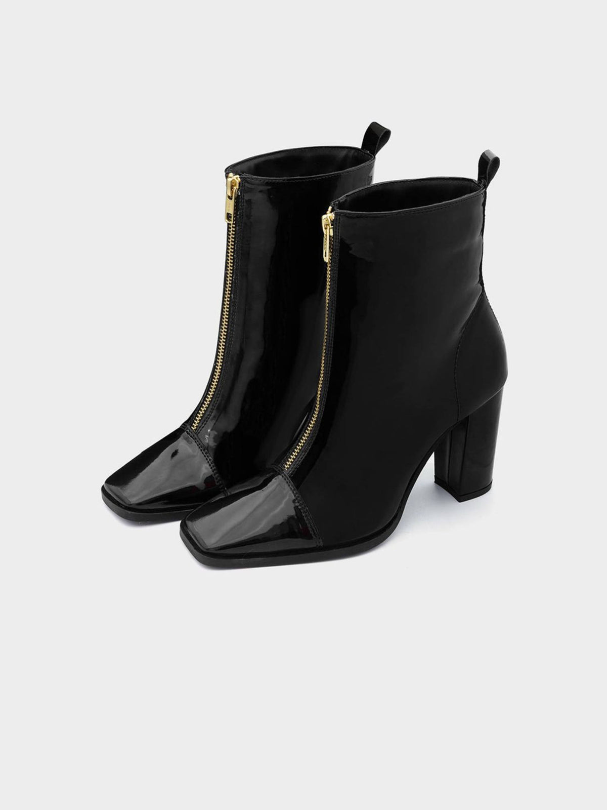 Women Burgundy Square Toe Mid Top Block-Heel Casual Boots | BT61 - view 6