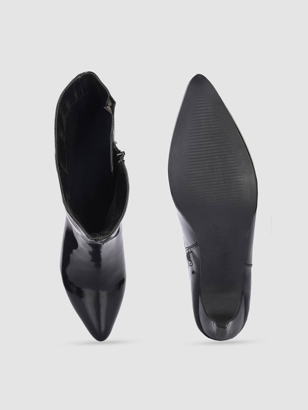 Black Patent Designer Long Casual Boots | BT61 - view 6