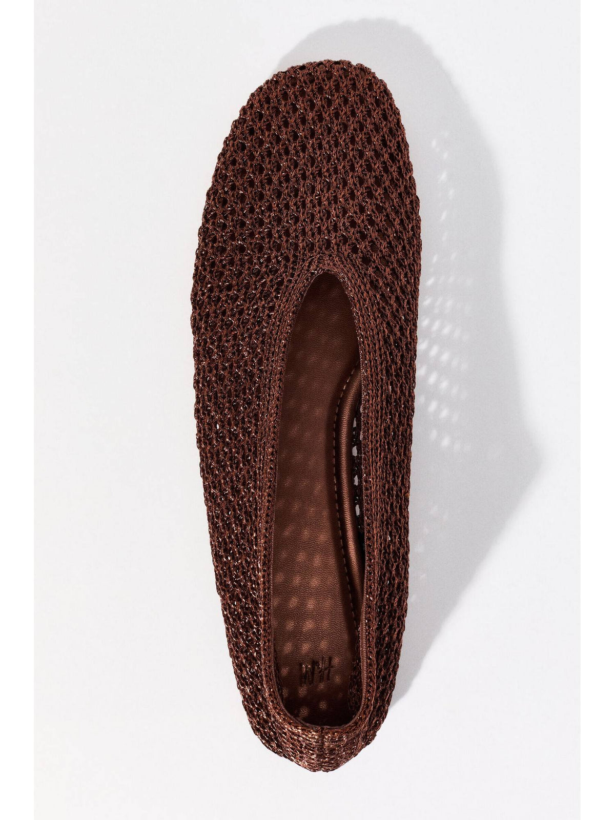 Women Brown Braided Ballet Flats | F61 - view 1