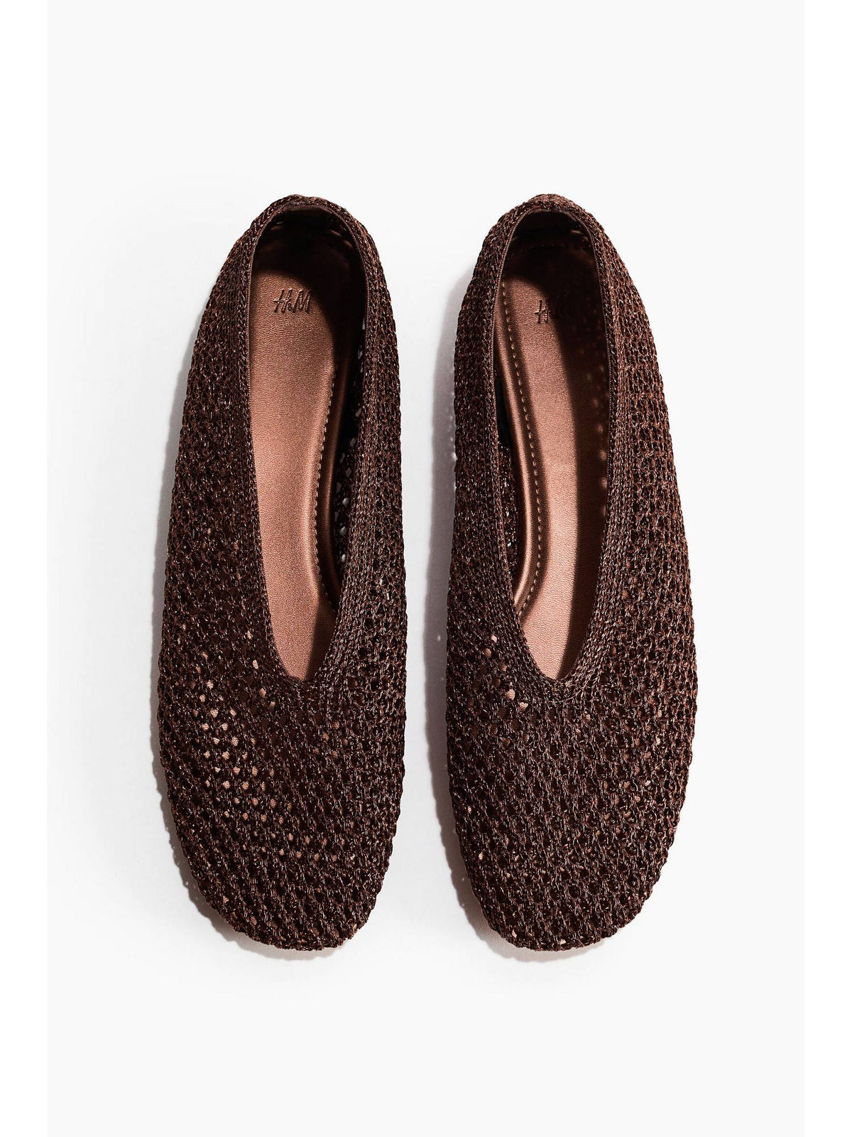 Women Brown Braided Ballet Flats | F61 - view 2