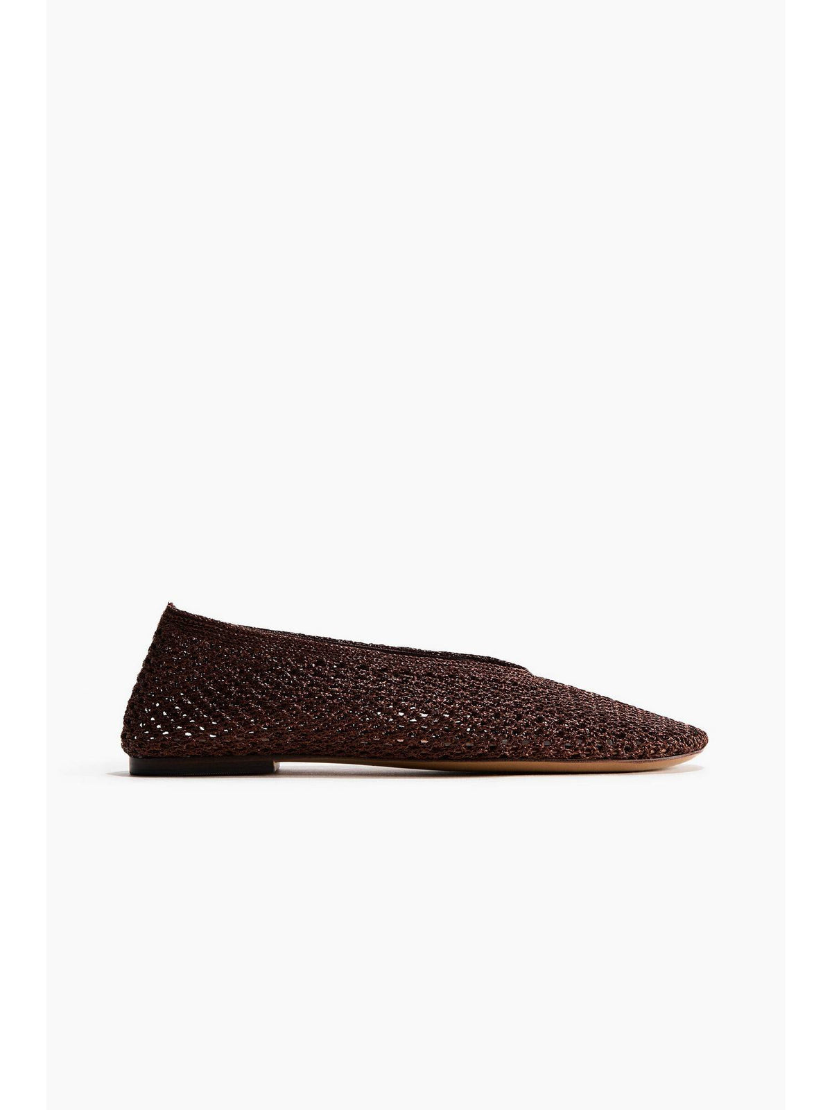 Women Brown Braided Ballet Flats | F61 - view 3