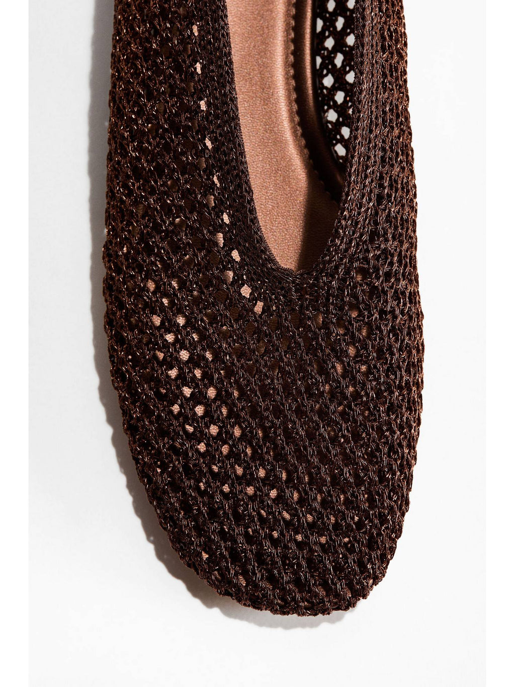 Women Brown Braided Ballet Flats | F61 - view 4