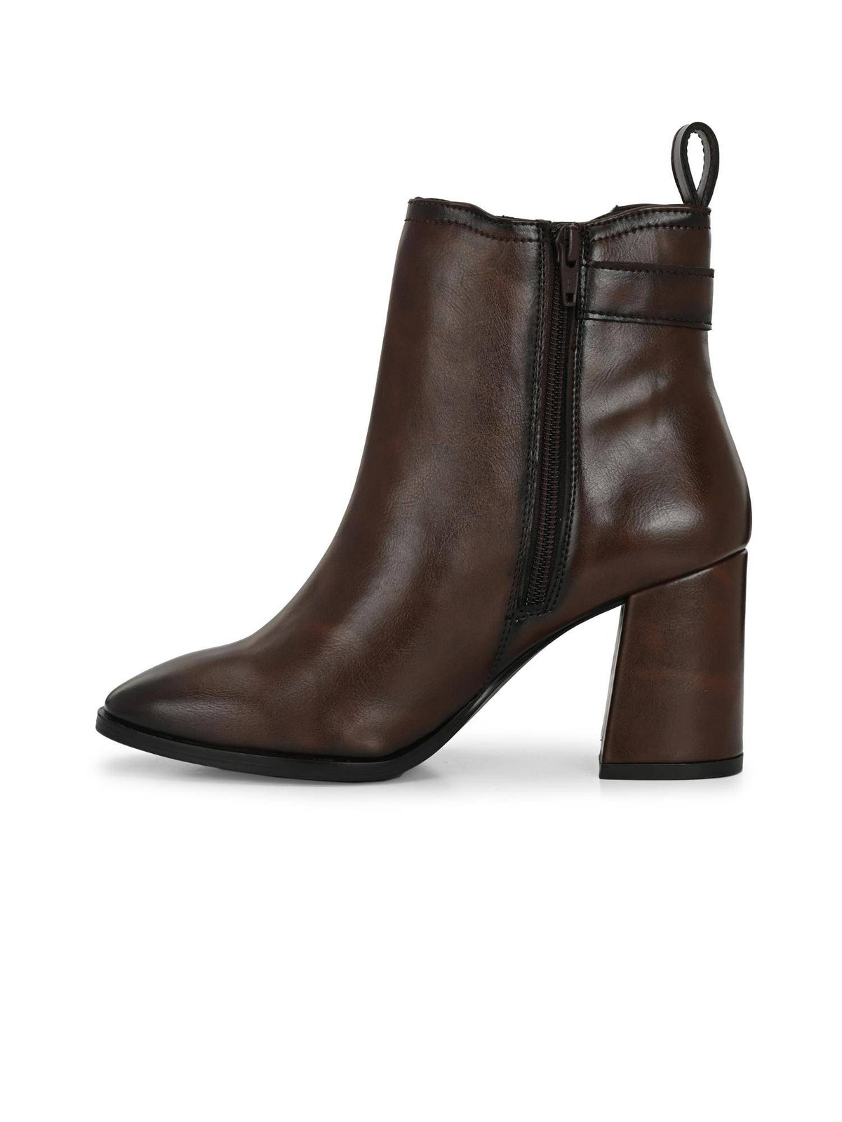 Brown Women Vegan Leather Chelsea Boots | BT61 - view 4