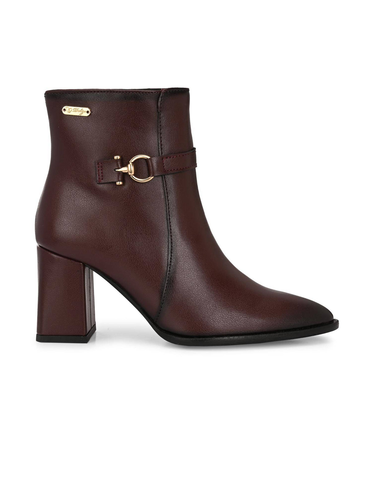 Maroon Women High Heel Casual Boots | BT61 - view 2