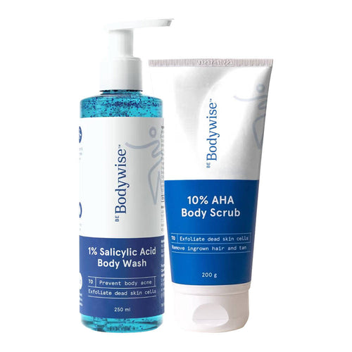 1% Salicylic Acid Body Wash and 10% AHA Body Scrub - To Treat Strawberry Skin | BWS9 - view 1