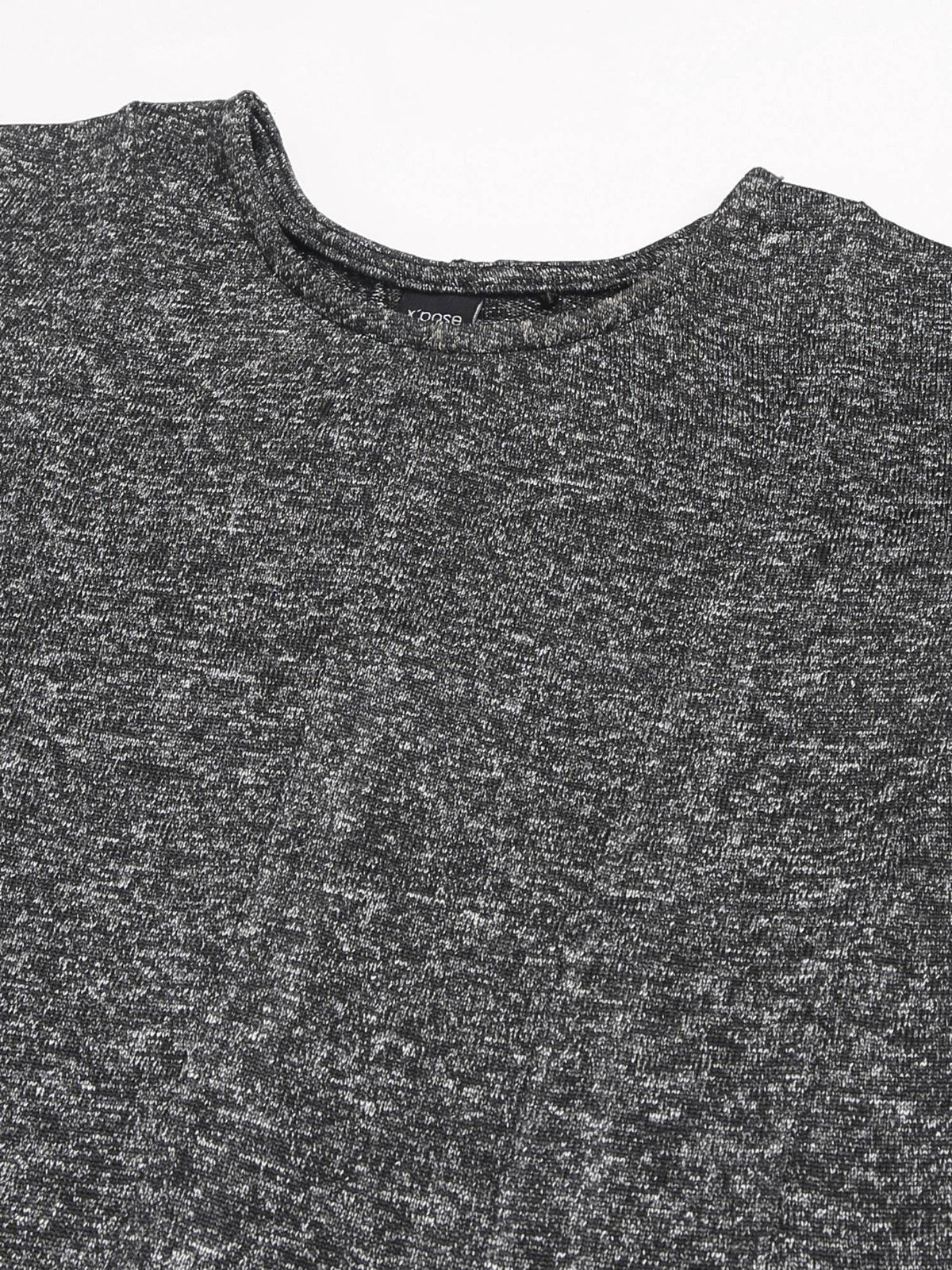 Women Grey Solid Round Neck Peplum Top | pt51 - view 3