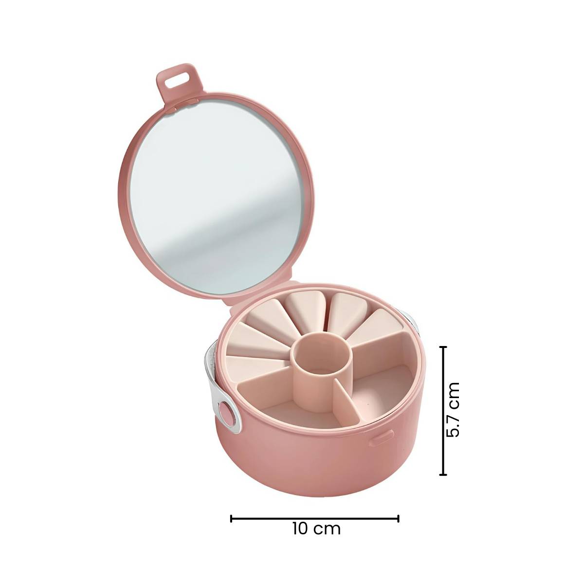 Mini Jewellery Box Organiser Bag Travel Accessories Pouch Storage Kit Portable Mirror Case | T32 - view 2