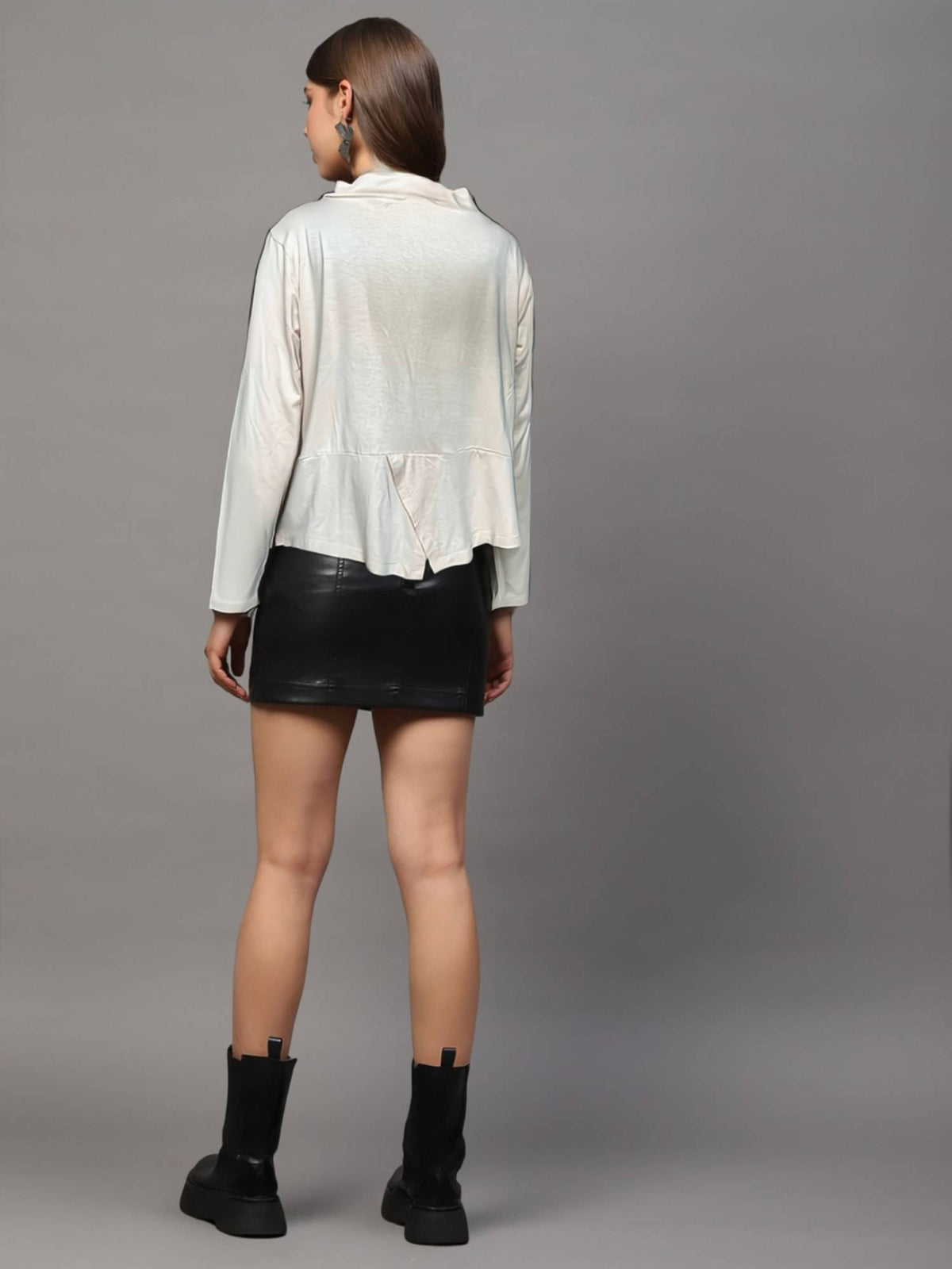 Beige Open Front Lightweight Shrug | JC78 - view 2