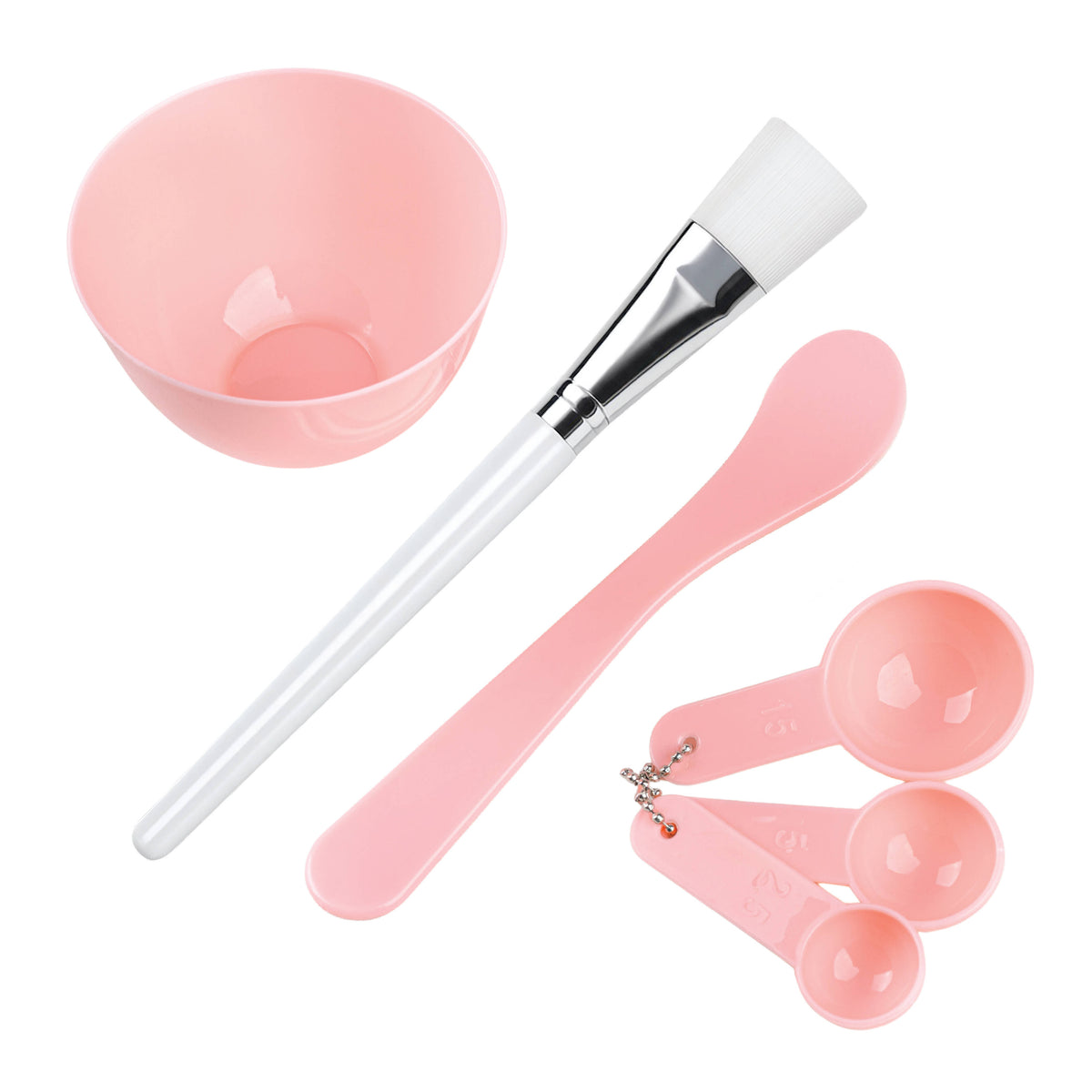 Skincare Mixing Set - 1 Bowl 3 Mini Spoons 1 Spatula & 1 Brush For Face Packs & Masks | T32 - view 1