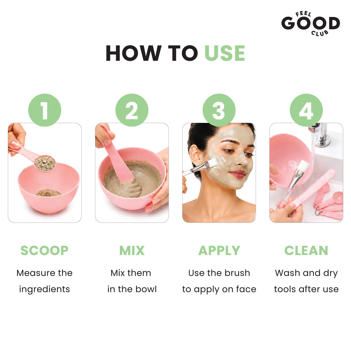 Skincare Mixing Set - 1 Bowl 3 Mini Spoons 1 Spatula & 1 Brush For Face Packs & Masks | T32 - view 11
