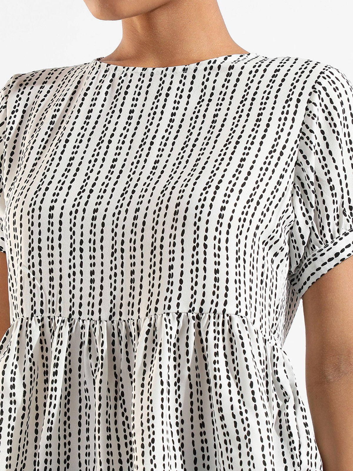 Womens Printed Regular Fit Peplum Top | pt51 - view 7