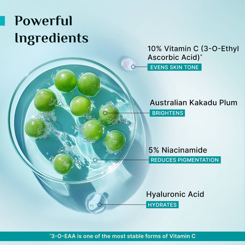 10% Vitamin C Face Serum Triple Glow+++ with 5% Niacinamide Brightens Skin For Men & Women | FC3 - view 5