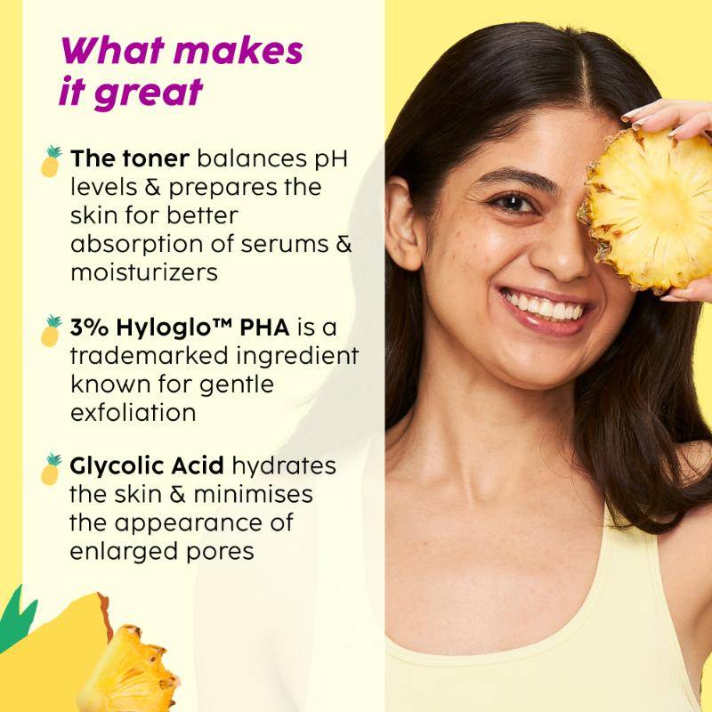 Pineapple 3% Hyloglo PHA Alcohol Free Face Toner | PL1 - view 3