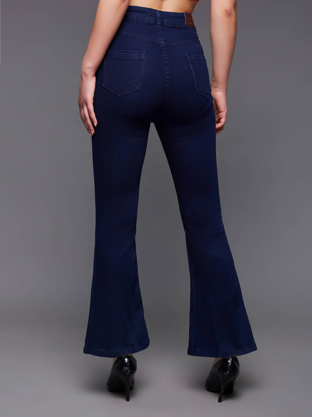 Women Blue Solid Bootcut Fit Jeans | BT10 - view 5