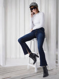 Women Blue Solid Bootcut Fit Jeans | BT10 - view 1