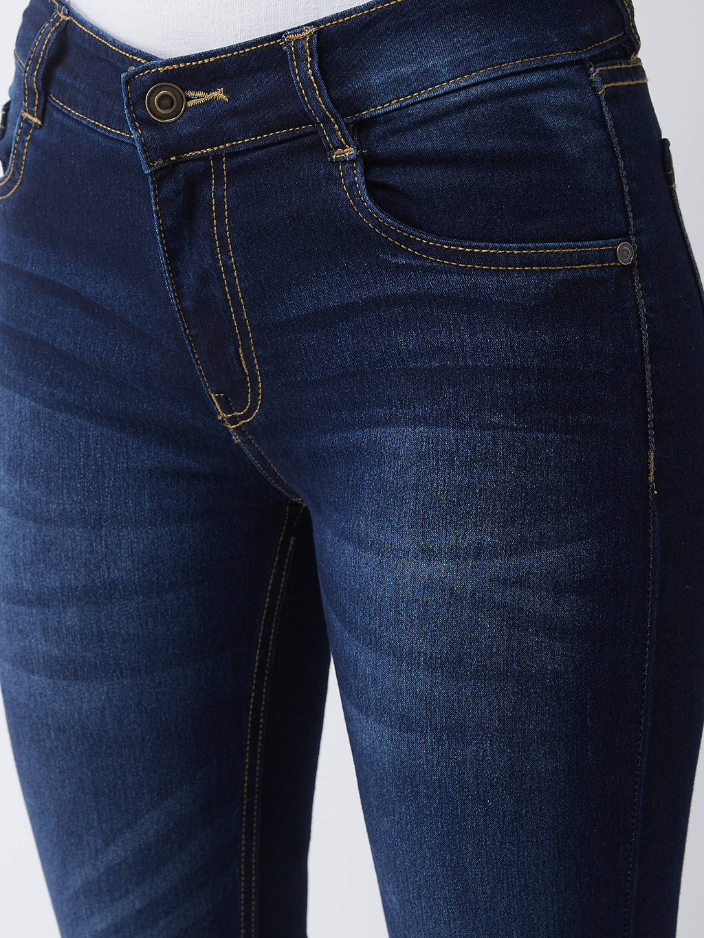 Women Blue Solid Bootcut Fit Jeans | BT10 - view 5