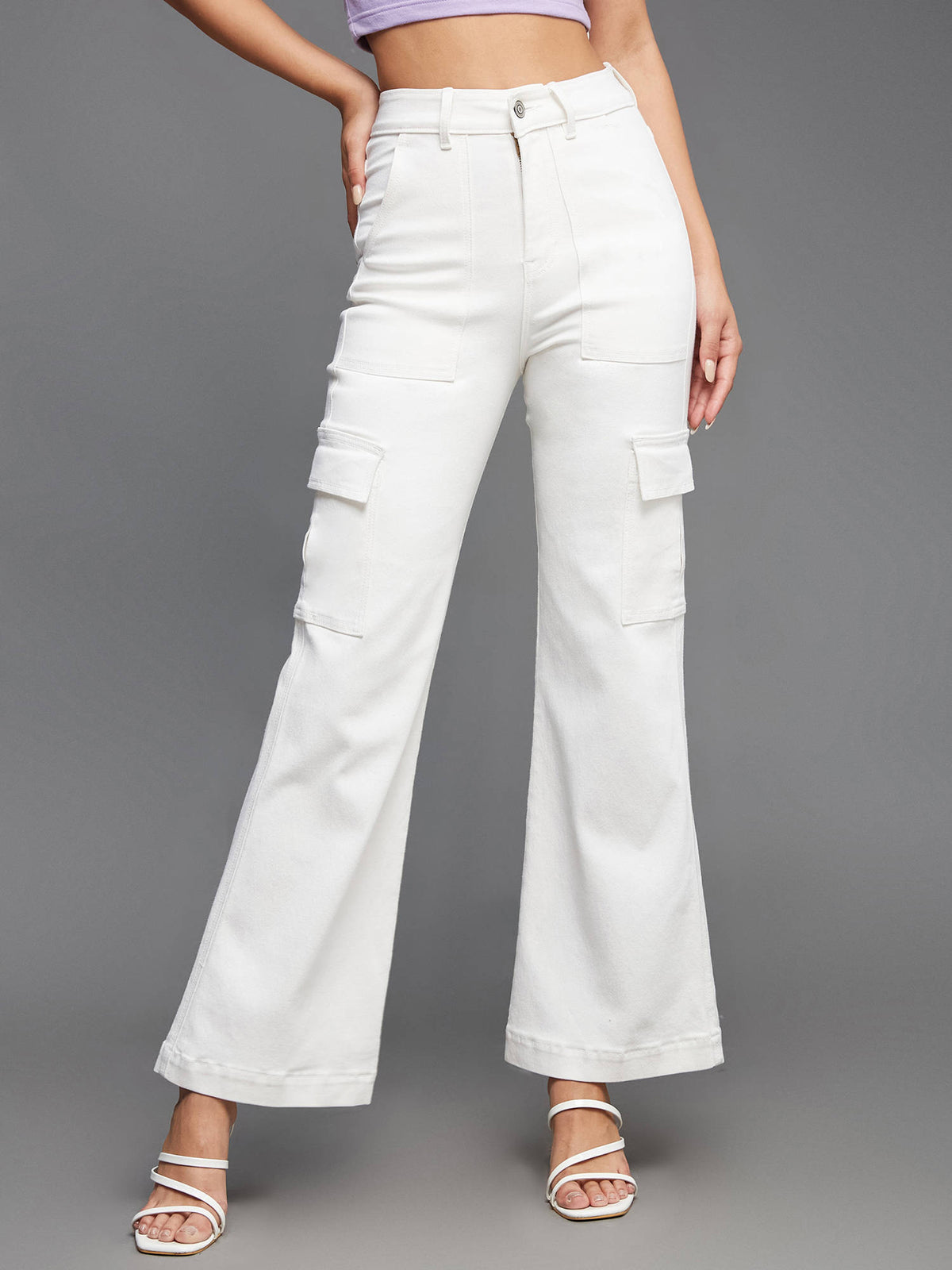 Women Black Solid Regular Fit Jeans | ST23 - view 15