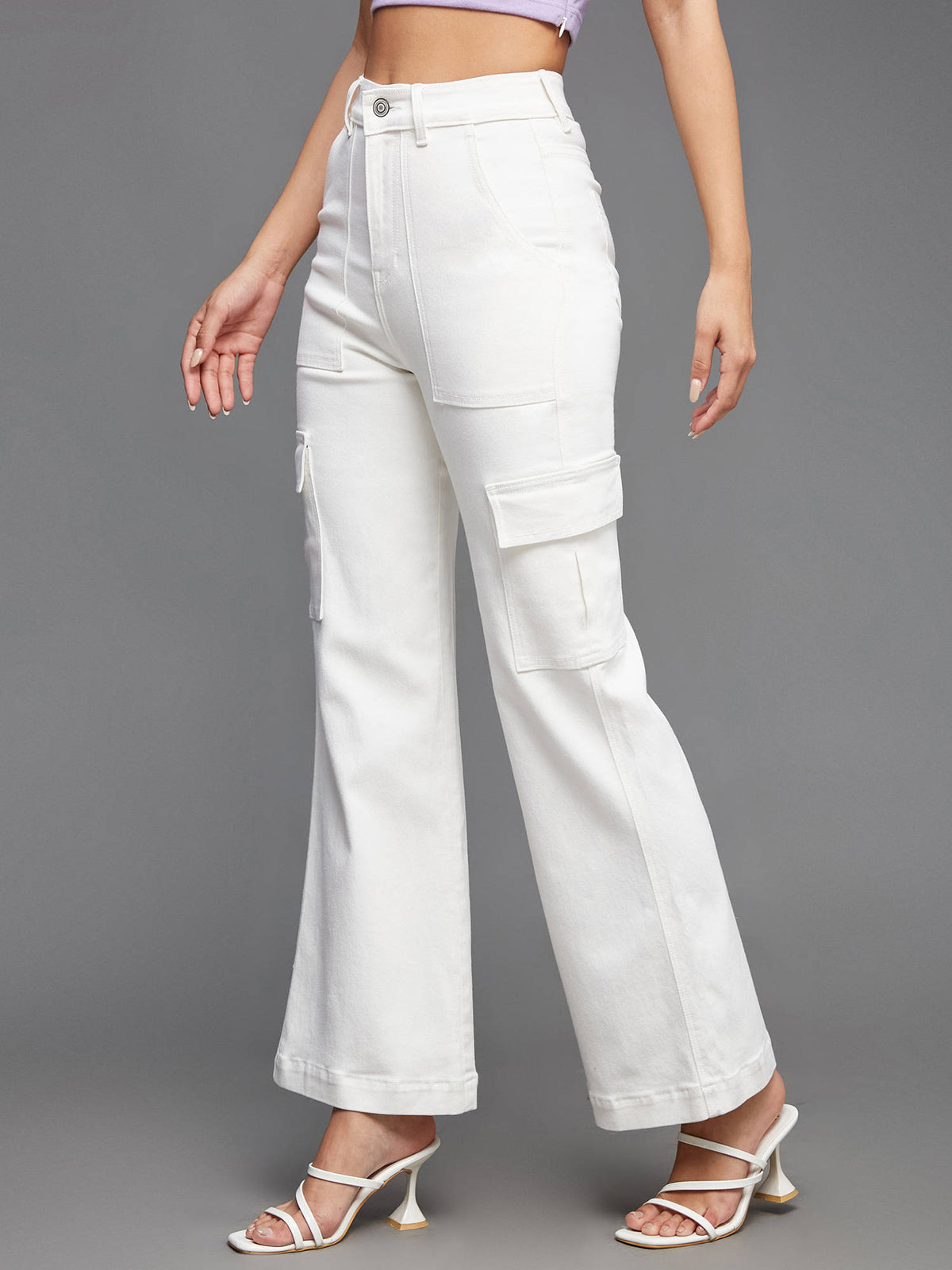 Women Black Solid Regular Fit Jeans | ST23 - view 16
