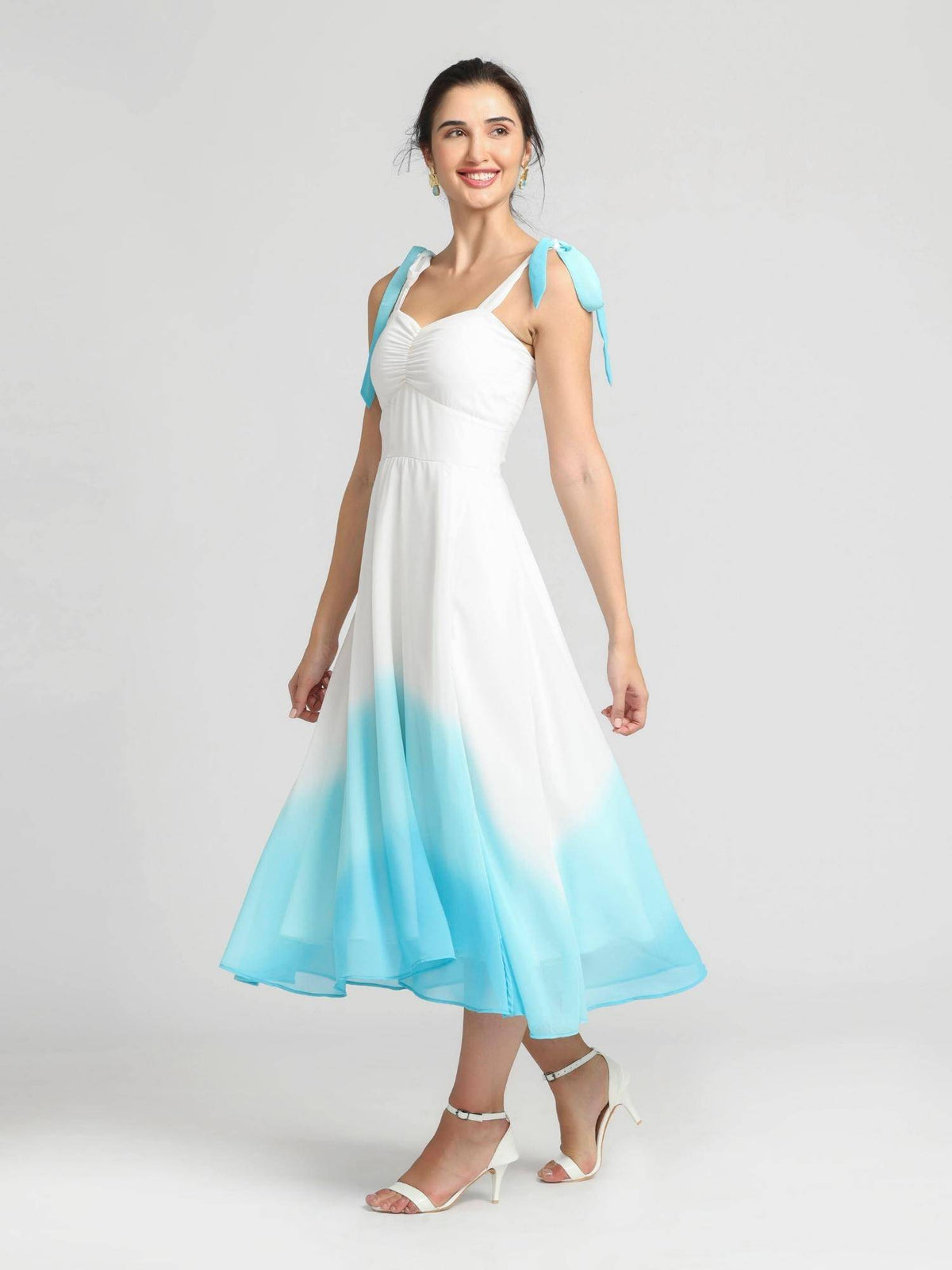 Whispering Blue Ombre Midi Dress | D56 - view 1