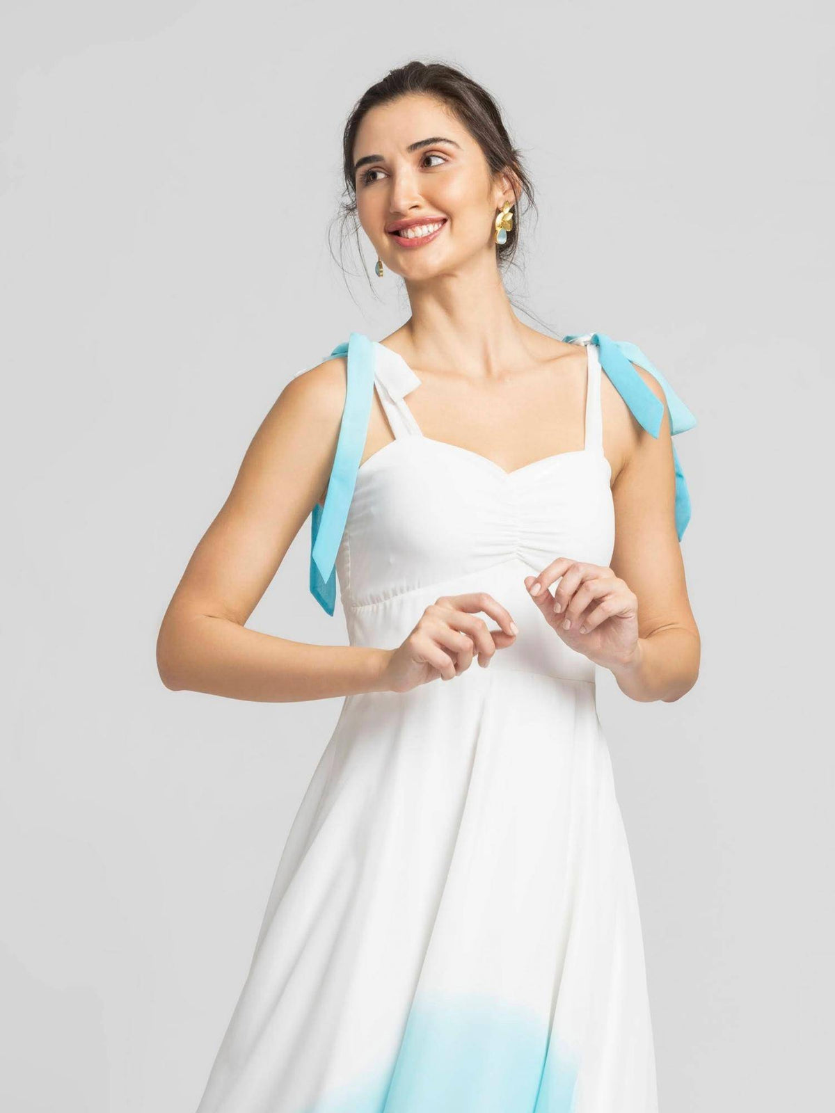 Whispering Blue Ombre Midi Dress | D56 - view 3