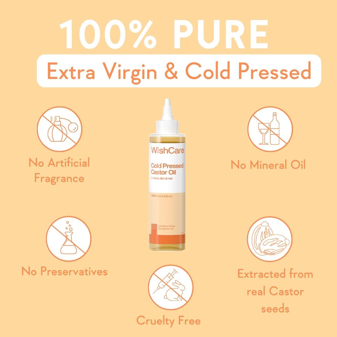 100% Pure Cold Pressed Castor Oil For Hair & Skin-Strengthens Hair Roots-Moisturizes Skin | H85 - view 5