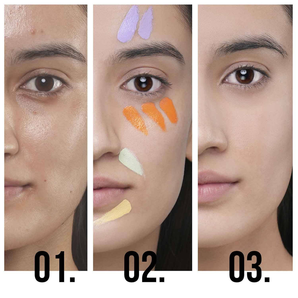 Pro Concealer Palette, 3 In 1 Conceal,Contour & Correct, Long Lasting & Waterproof - Concealer | E20 - view 8